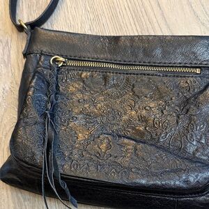 The Sak Black Embossed Shoulder Bag